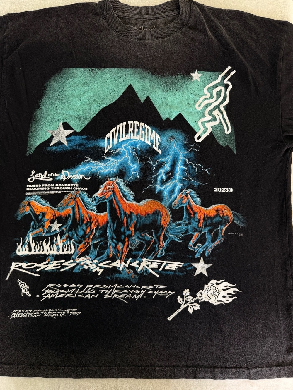Civil Regime Men's Large Oversized Fit Tee T-Shirt Vintage Dead Stock